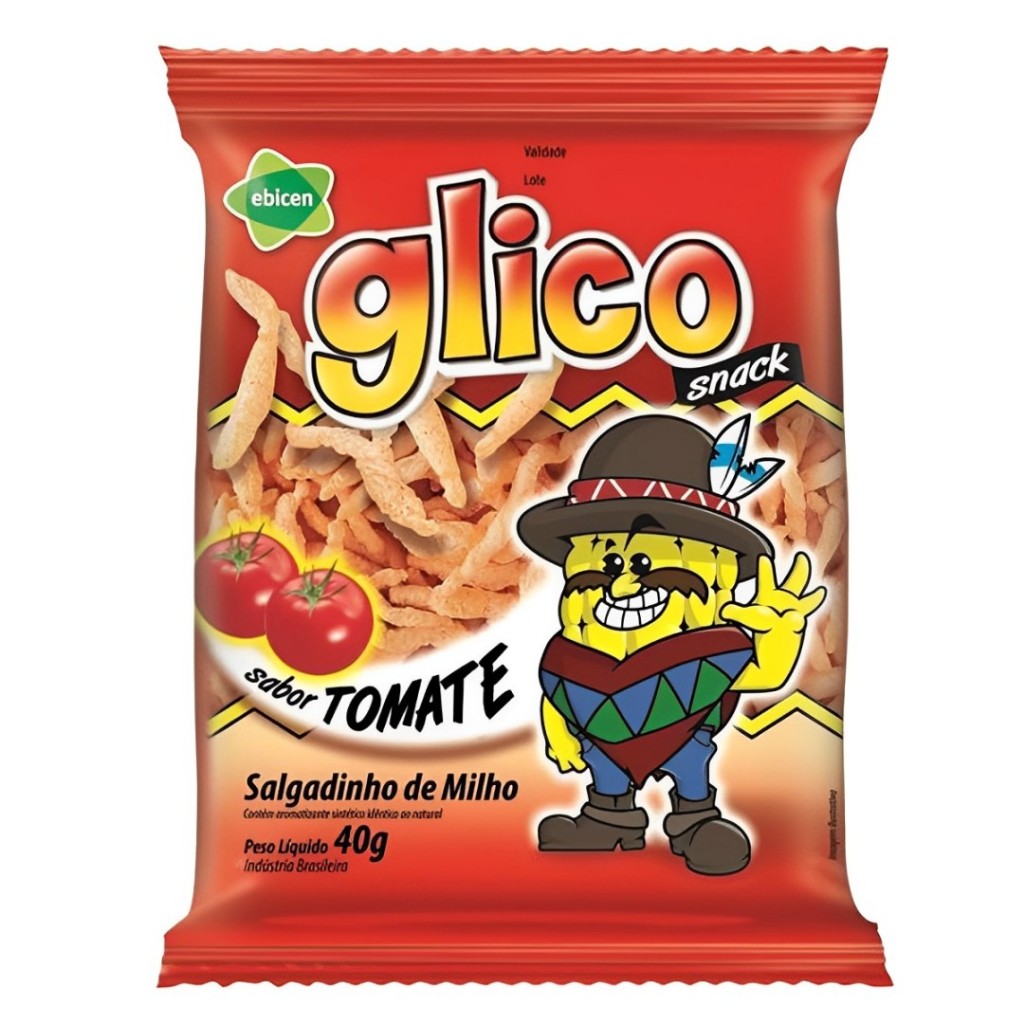 Salgadinho Snack Glico Assado Tomate 40g - Ebicen Salgadinho Snack Glico Assado Tomate 40g - Ebicen