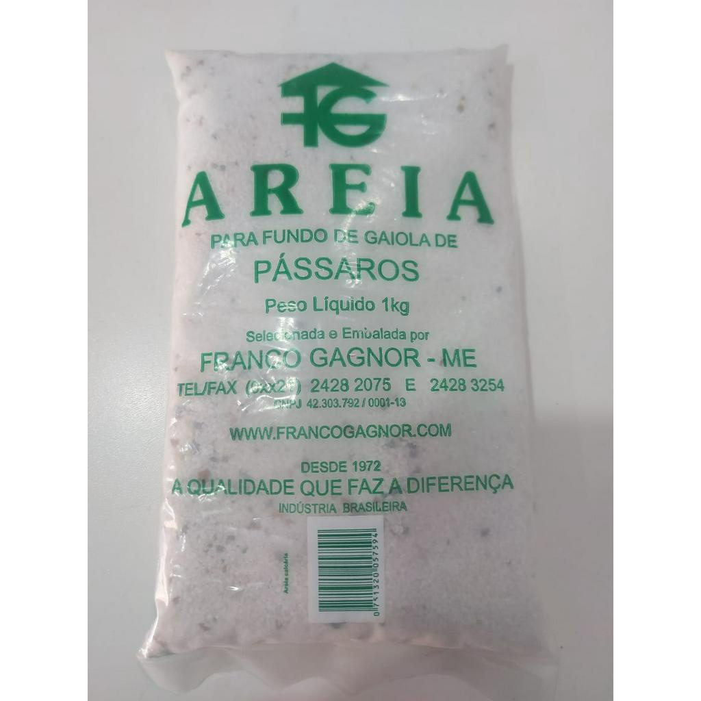 Areia branca para fundo de gaiola - 1kg em Oferta na Shopee