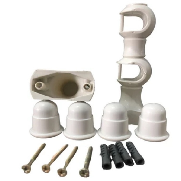 Kit Com 2 Suportes Duplo Para Varão Cores Diversas Completo Com Parafusos E Buchas Envio Em 24hrs