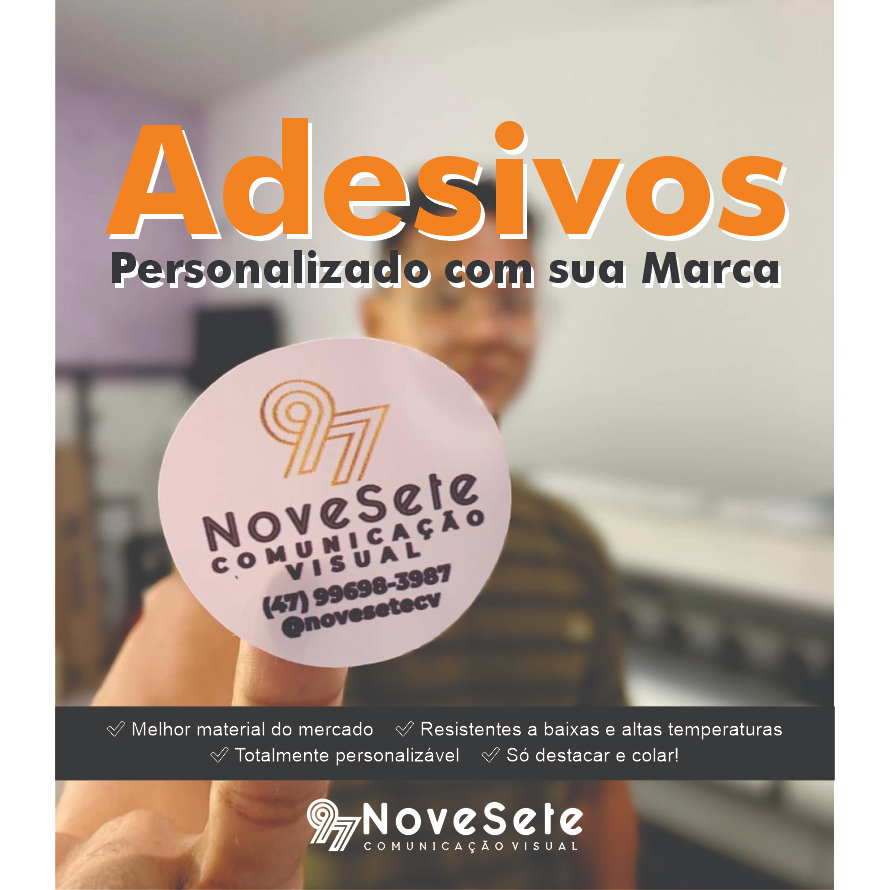 125 Adesivos Personalizados 4x4 cm - Recorte Eletrônico