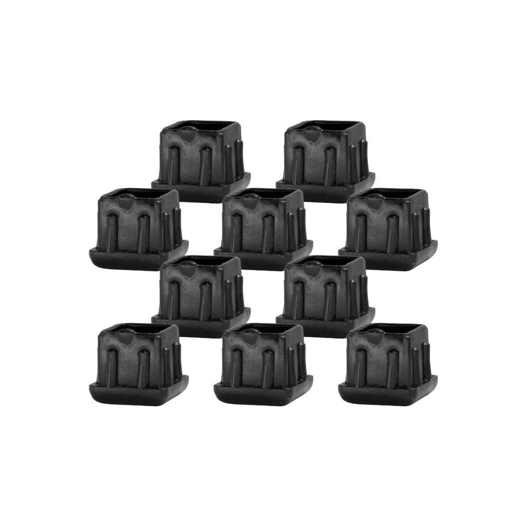 10 Uni Ponteira Interna 25x25 Pé De Cadeira Quadrada Conjunto