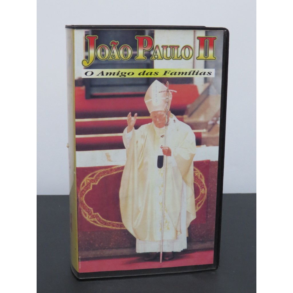 FITA VHS DUPLO JOÃO PAULO II - O AMIGO DAS FAMÍLIAS - VHS RARO