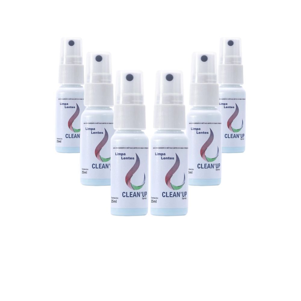 Kit de Limpa Lentes e Telas Clean Up 25ml Para TV, Celular, Telas e Óculos