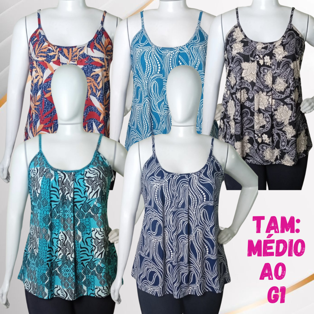 Regata Femenina de Alça Regulável em Oferta na Shopee