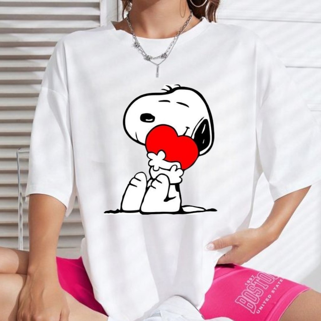 camiseta t-shirt snoop super confortável e estilosa branca para todos os tamanhos