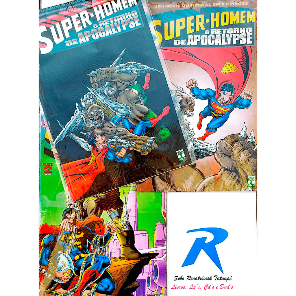 Coleção - Super Homem - O Retorno do Apocalypse - 3 Volumes - Editora: Abril - Superman - Mini Série Completa