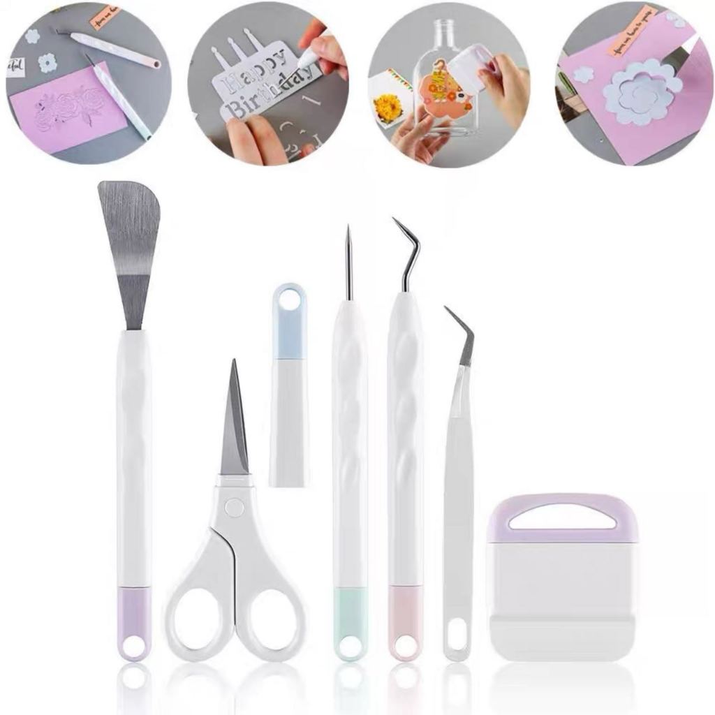 Kit6 Peças Conjunto de Ferramentas de Vinil Cricut Maker Silhouette Adequado para DIY Manual em Oferta na Shopee
