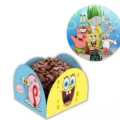 50 ~250 PORTA FORMINHA BOB ESPONJA CORE Regina(CHOCO)