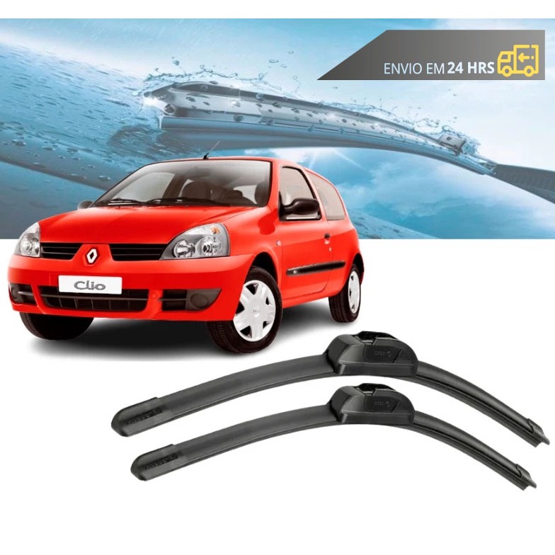 Par Palheta Limpador De Parabrisa Renault Clio Hatch E Sedan de 1999 até 2016 em Oferta na Shopee