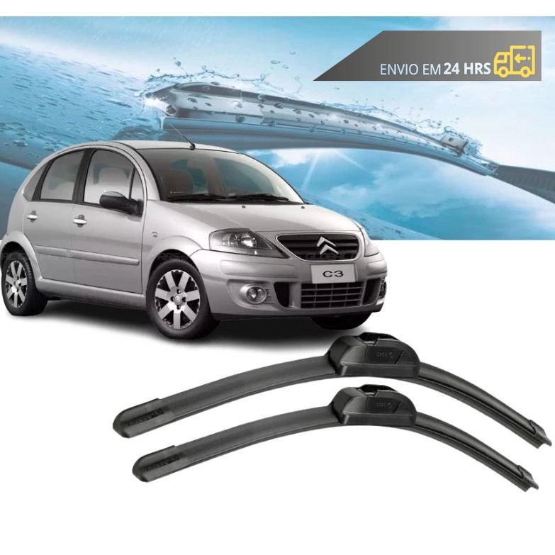 Par Palheta Limpador Parabrisa Citroen C3 2002 até 2010 em Oferta na Shopee