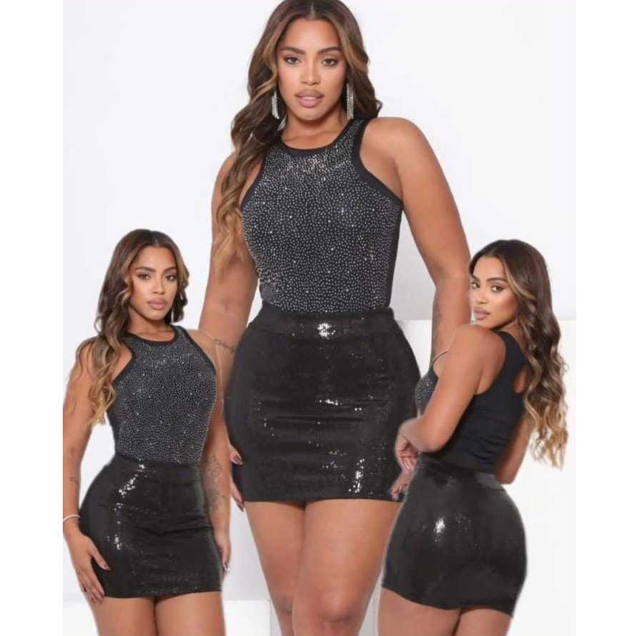 Body Regata brilho com pedraria moda feminina tecido suplex body regata