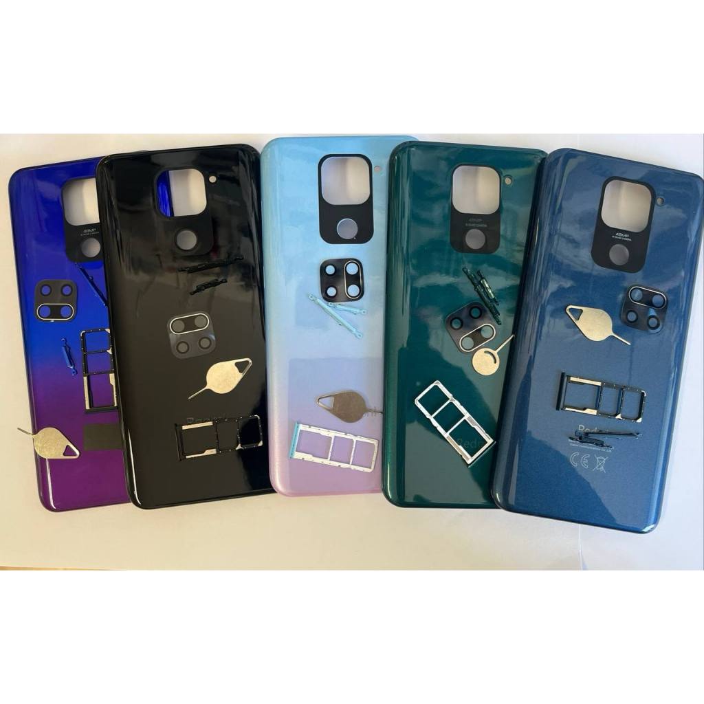 Kits Tampa traseira carcaça Redmi Note 9 + Botões + Chave + Lente+ Gaveta De Chip
