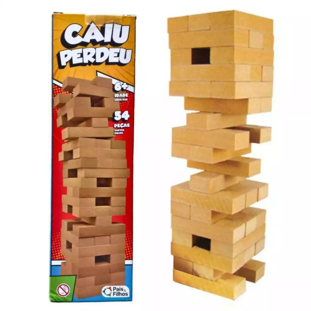 Jogo De Mesa Estratégia Caiu Perdeu 54 PEÇAS Desenvolve Coordenação Motora Brinquedo Pais & Filhos em Oferta na Shopee