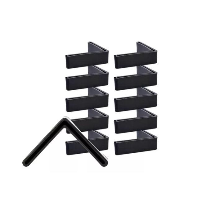 Kit 50 Peças Sapata L 30x30mm Plástica Para Pé De Prateleira