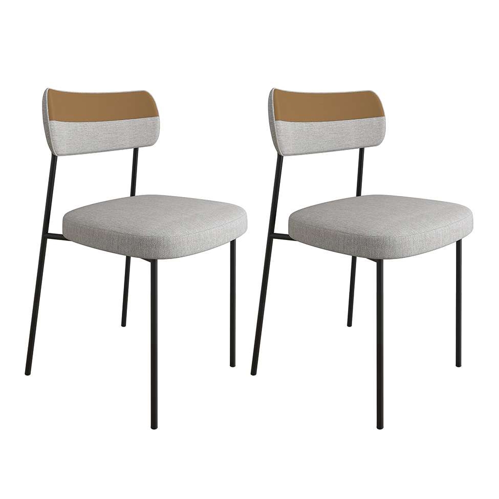 Conjunto com 2 Cadeiras Mila Linho - SSX Multicoisas