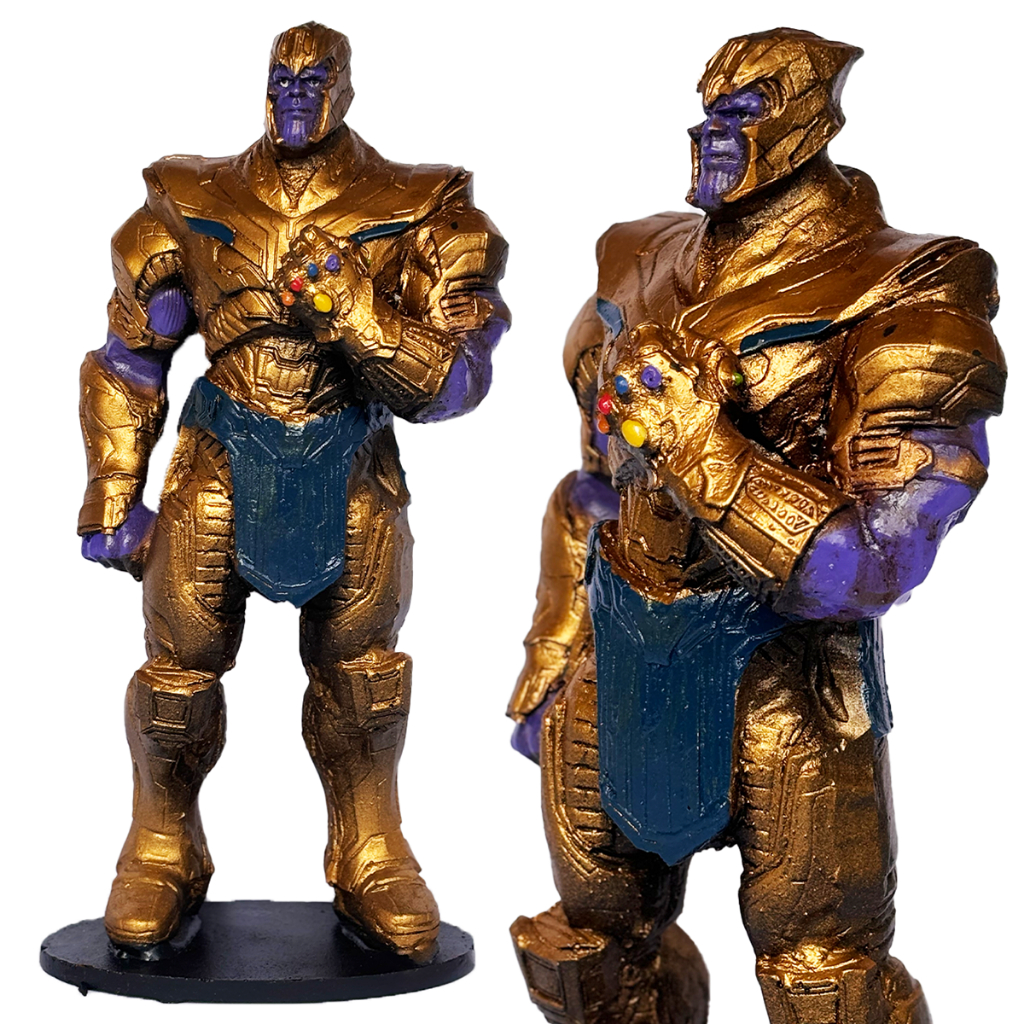 Boneco Thanos Vingadores Ultimato Marvel De Resina 20cm