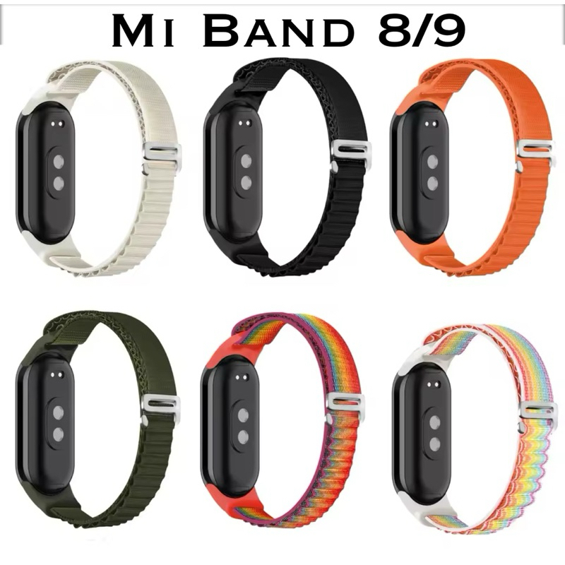 Pulseira ALPINE Nylon Mi 8 e 9 ALPINISTA Para Smartwatch Xiaomi Mi Band 8/9 Relógio MiBand