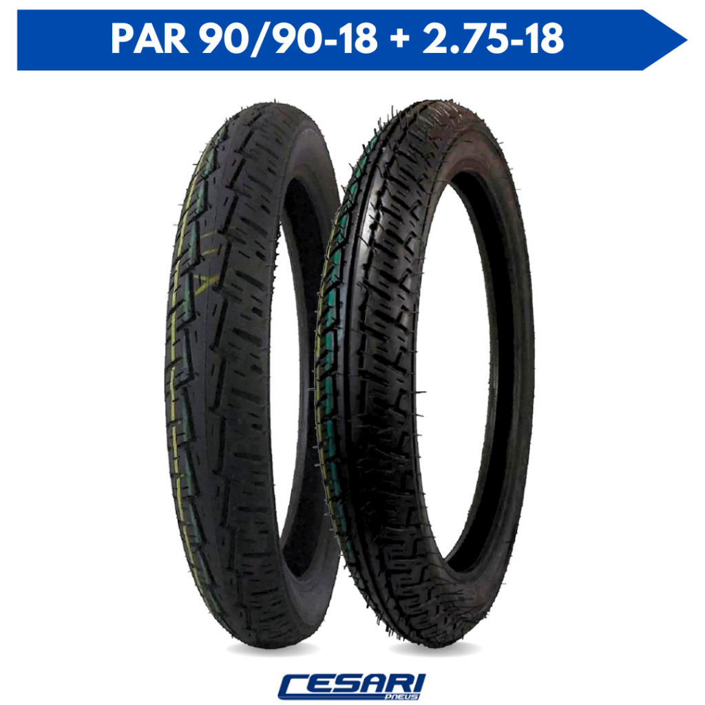 Par Pneu Cg 125 150 Titan 90/90-18 + 275-18 em Oferta na Shopee