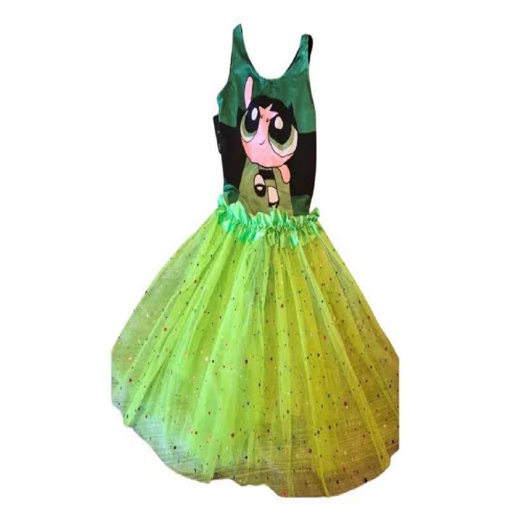 Look Conjunto Infantil Fantasia Meninas Super Poderosas Body+Saia