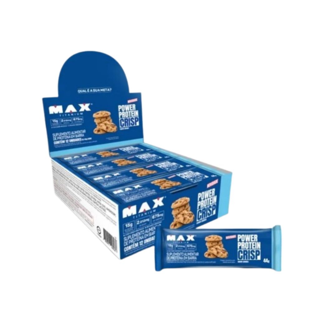 Power Protein Crisp - Max Titanium- 12 unidades de 44g - Health