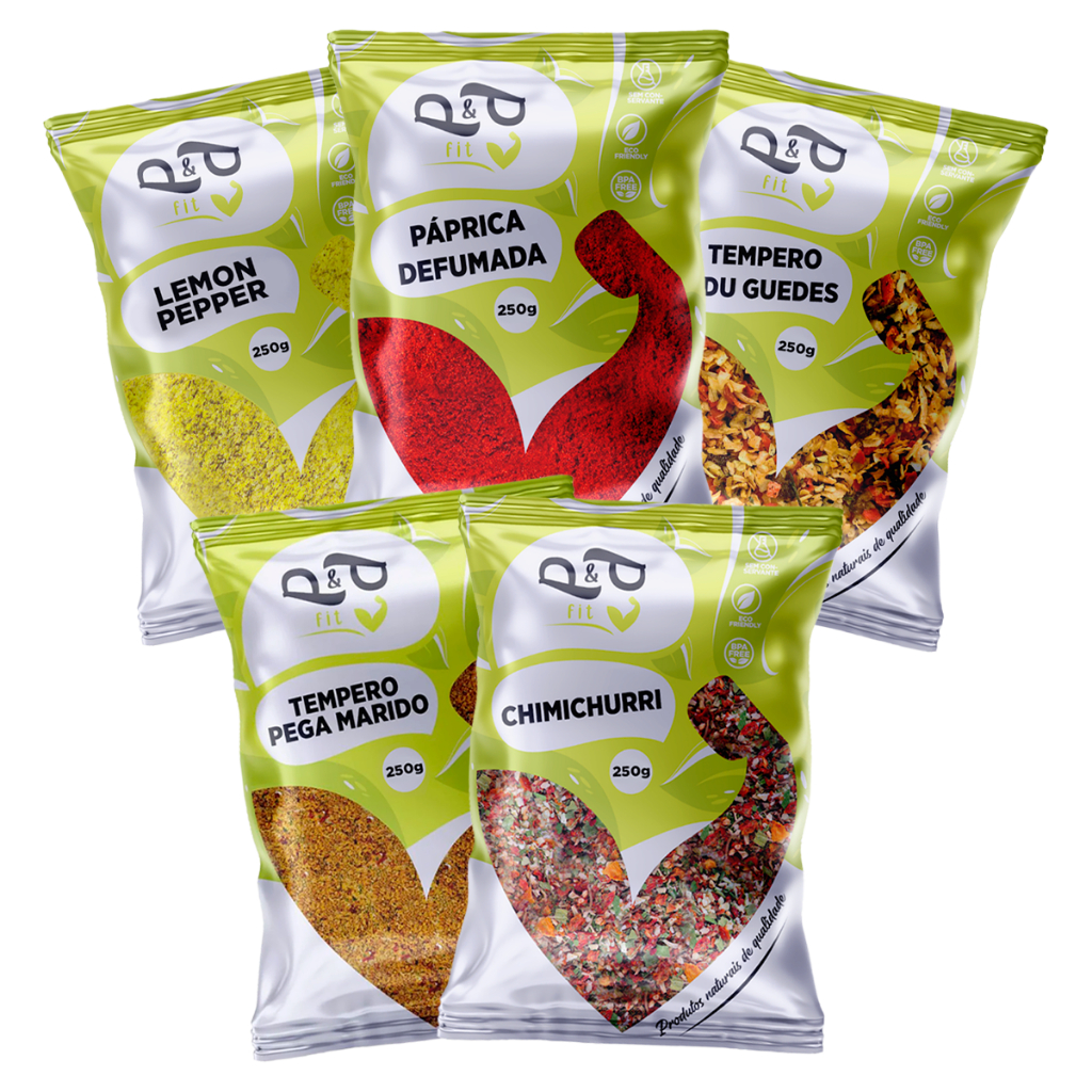 Combo Temperos Lemon Pepper, Páprica Defumada, Edu Guedes, Chimichurri, Pega Marido em Oferta na Shopee