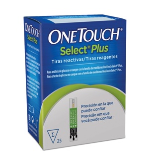 25 Tiras Reagentes One Touch Select Plus - CX 25 UNIDADES medir glicemia em Oferta na Shopee