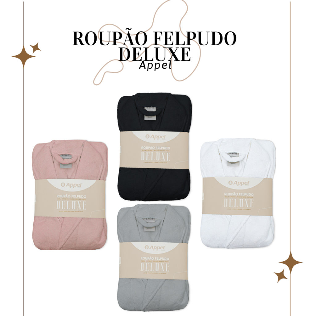 Roupão Felpudo Atoalhado Manga Longa Enchuga Deluxe - Appel