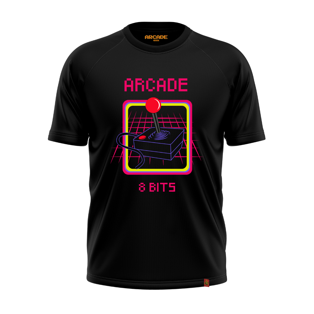 CAMISETA GAMER ARCADE 8 BITS RETRO ATARI