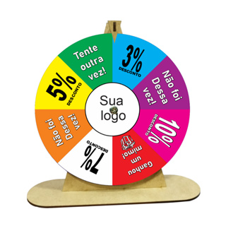 Roleta de  brindes personalizável e promoções: ideal para lojas, festas, brindes e eventos MODELO 03 em Oferta na Shopee