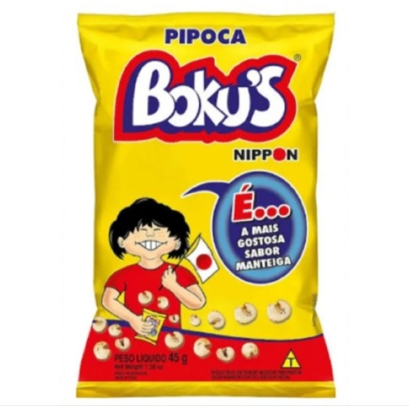 Kit Pipoca Bokus Salgada ou Doce 10 Unidades De 45g Original