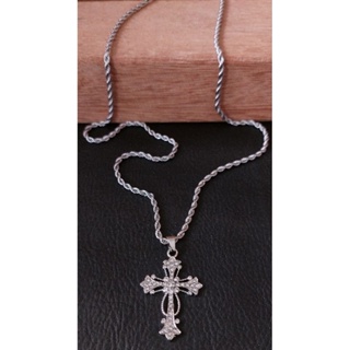 Colar aço inoxidável com pingente de cruz - corrente aço inox em Oferta na Shopee