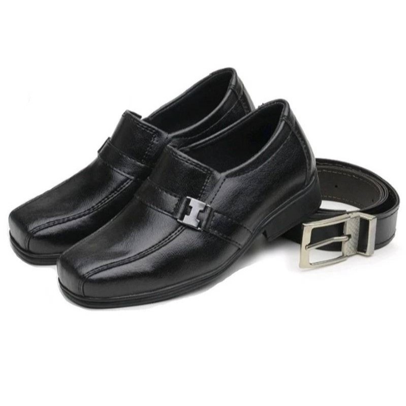 Kit 1 Par De Sapato Social Infantil Masculino + Cinto Infantil em Oferta na Shopee