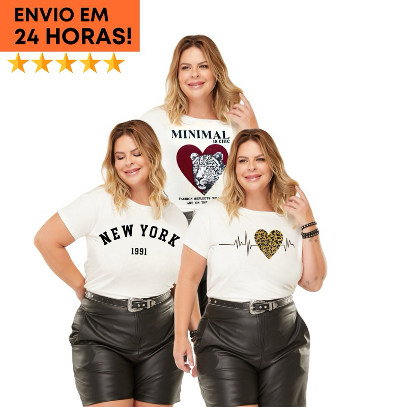 Blusas Plus Size Branca Moda Ano Novo Branca