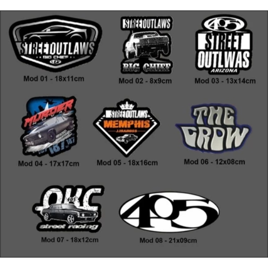 Adesivo Corridas Proibidas Street Outlaws Big Chief Piloto Valor Unitário