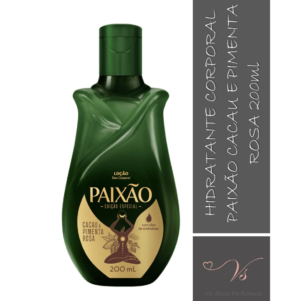 Loção Hidratante Deo Corporal Paixão Cacau & Pimenta-Rosa 200ml
