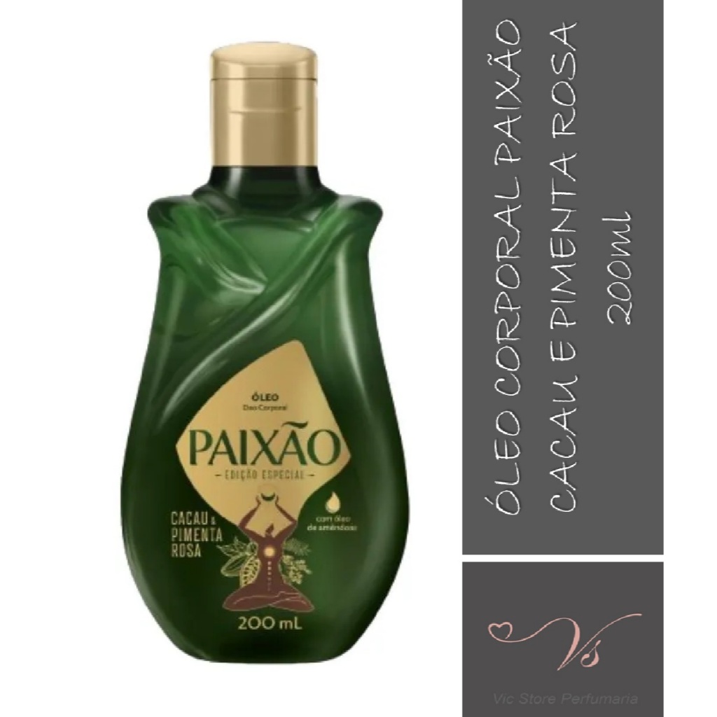Óleo Deo Corporal Paixão Cacau E Pimenta Rosa 200ml
