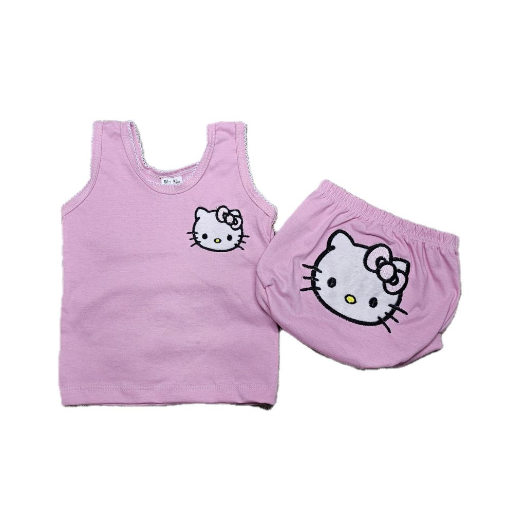 Kit Regata e Tapa-Fralda Bordado 3D Feminino – 2 Peças (RN Baby)