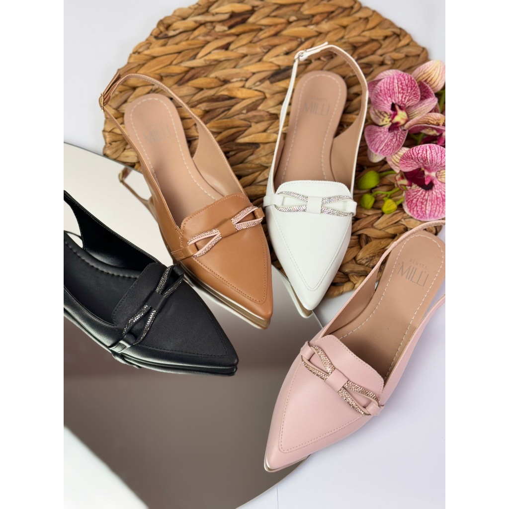 Sapatilha Bico Alongado Clássica Elegante Renata Milli