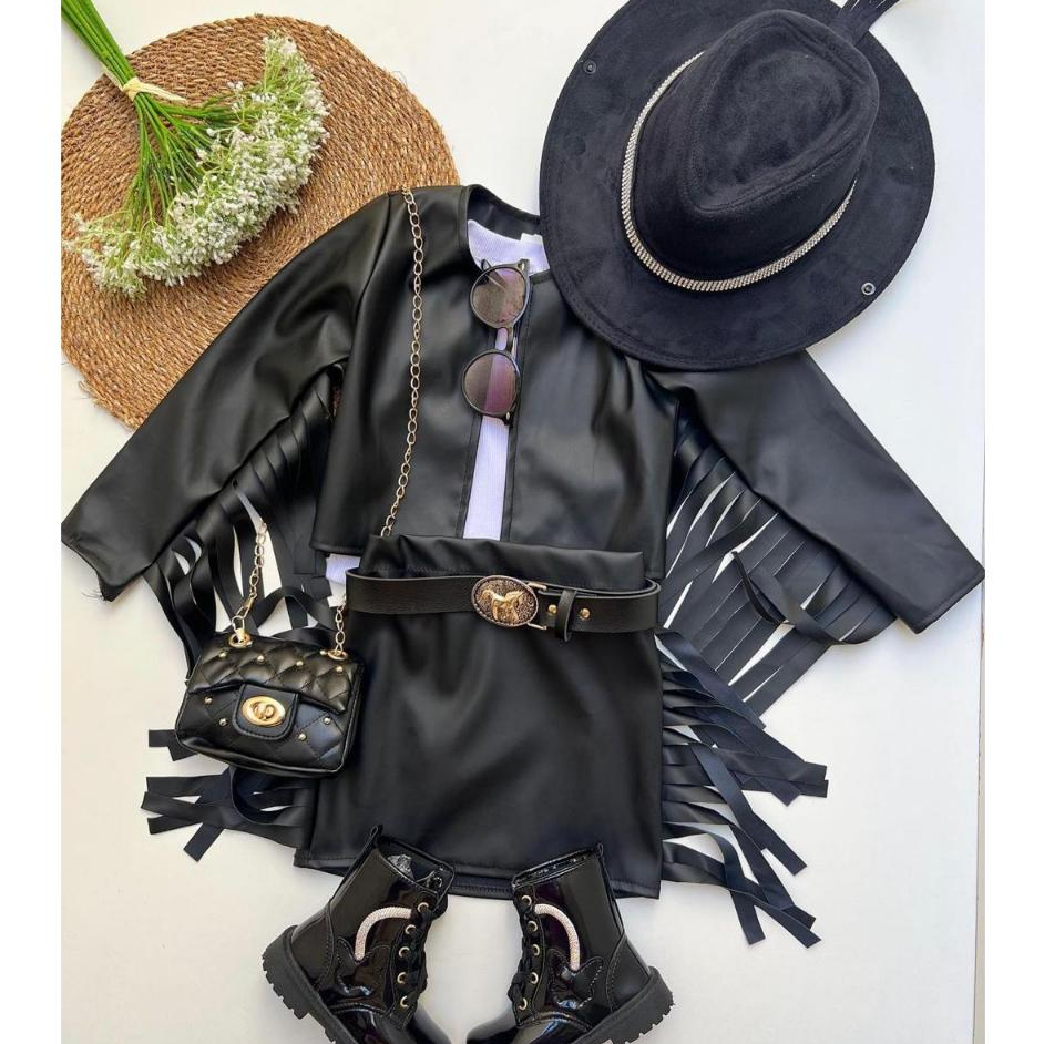 Conjunto Boiadeira Country  Infantil Inspiração Ana Castela