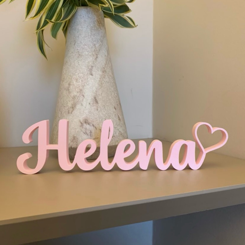 Letreiro Nome Personalizado Decorativo Infantil de Mesa ou Estante
