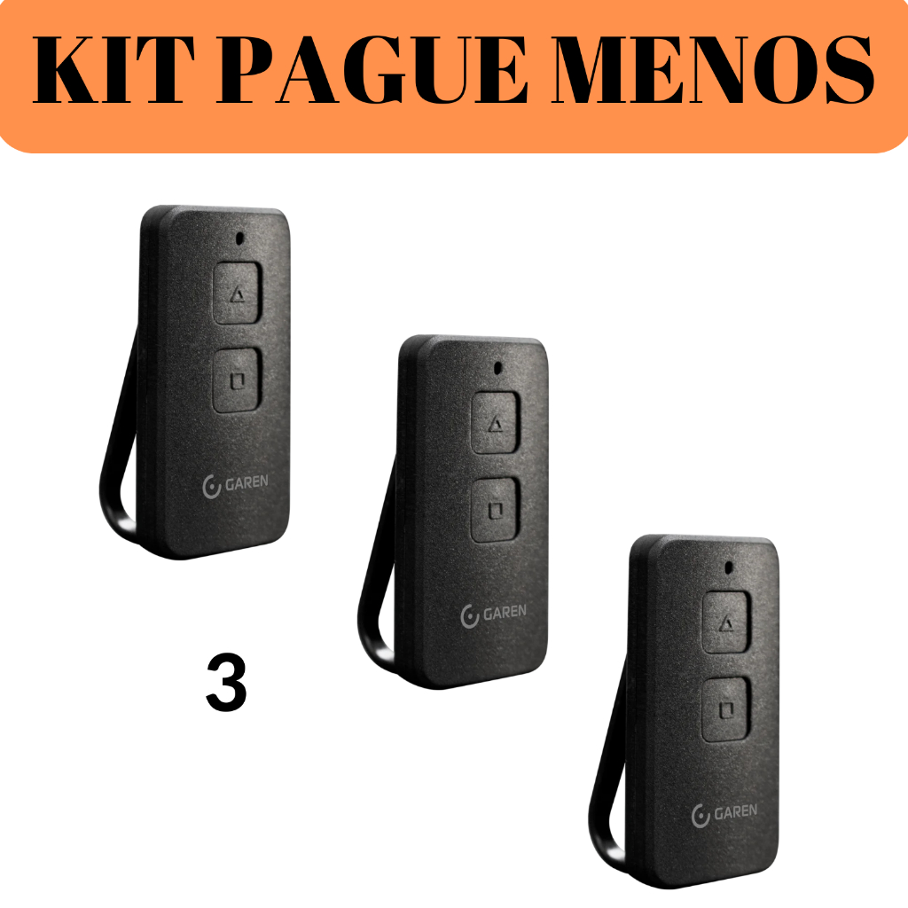 KIT 3 Controles Remotos para Portão Automático Garen PPA Peccinin Tx Light/Tx Max em Oferta na Shopee