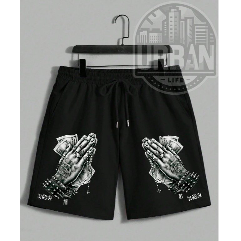 Bermuda Short Masculino Urbans Dinheiro e Fé Skate Da Moda Lançamento