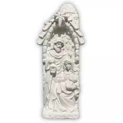 Presépio Sagrada Família 27,5 cm em Gesso Cru