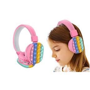 Fone de Ouvido Orelha, Unissex, Modelo AH-896E, Arco-íris (POP IT) Cor: Rosa (Caixa)