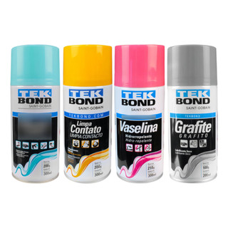 Kit Completo Auto Spray Silicone Grafite Contato Elétrico Vaselina