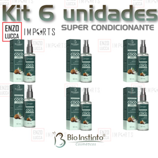 Kit 6 Unidades Reparador de Pontas ÓLEO DE COCO 50mL Bio Instinto em Oferta na Shopee
