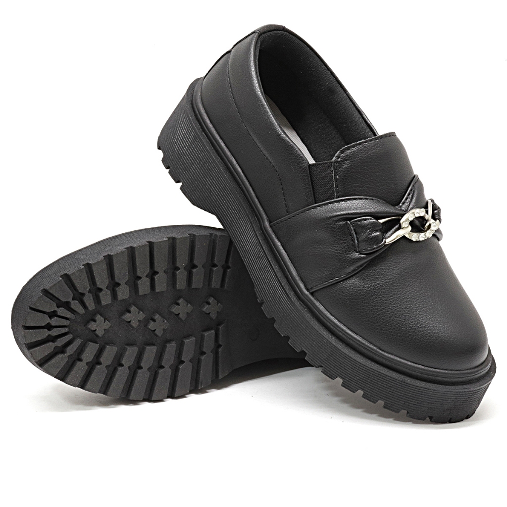 Sapato Oxford Preto Tratorada DK