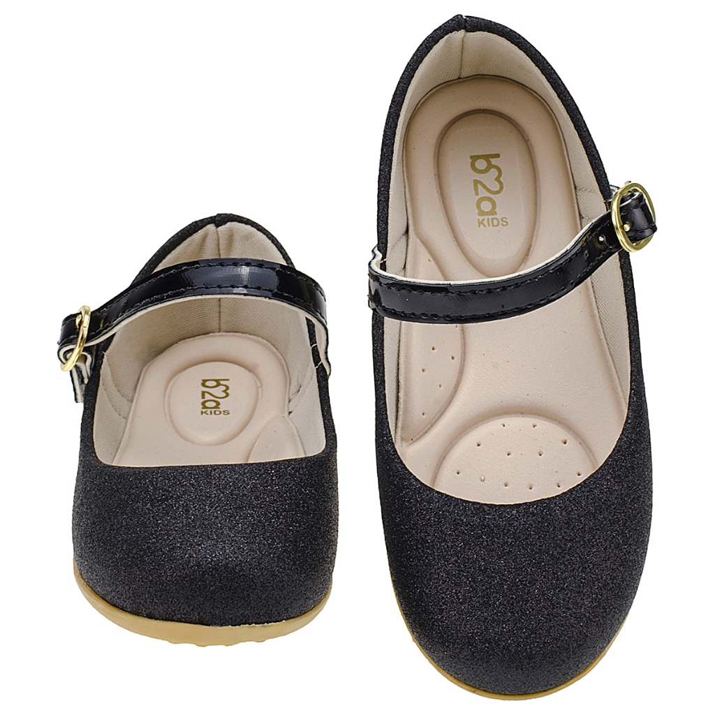 Sapatilha Infantil Feminina B2A Básica Brilho Glitter Tradicional Confortável Boneca 2800 - 20 ao 34