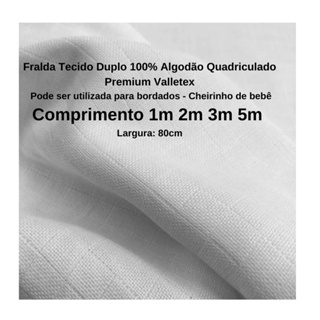 Tecido Fralda Quadriculada PREMIUM - Valletex tecido duplo, macia, fofinha e aromatizada em Oferta na Shopee