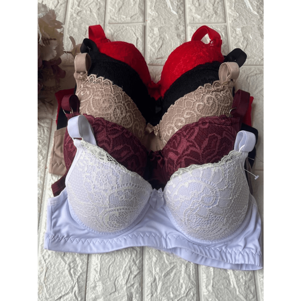 Kit 5 Sutiãs Rendado com BOJO Alça Regulável Efeito Silicone Premium Direto da Fabrica